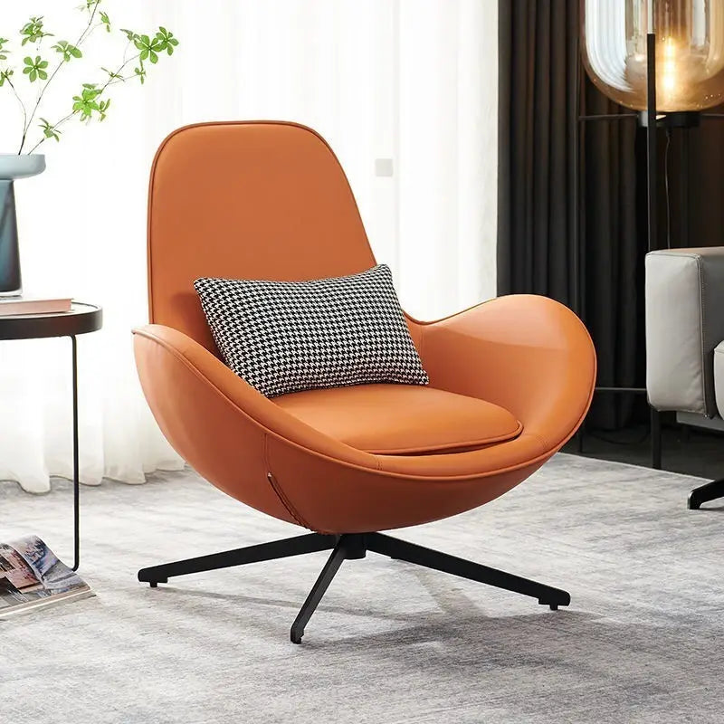 Dario Luxury Egg Shell Leather Armchair | HOG-Home.Office.Garden