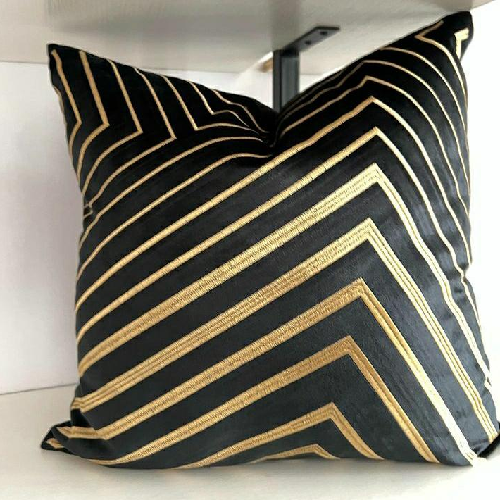 Black and Golden Velvet Throw Pillow  Home Office Garden | HOG-Home Office Garden | online marketplace