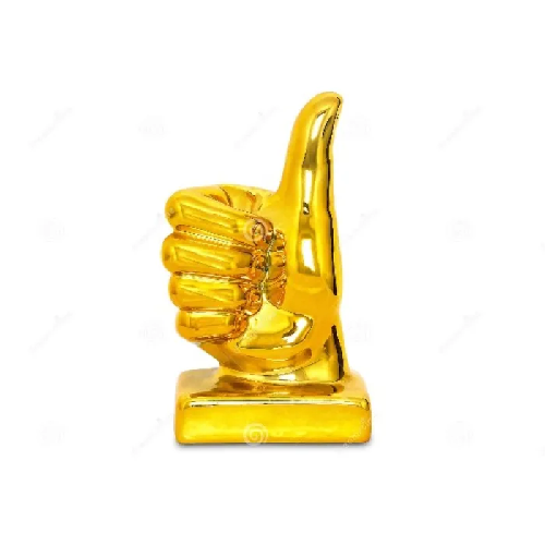 Thumbs - Up Hand Symbol Sculpture - Gold Home Office Garden | HOG-Home Office Garden | online marketplace 