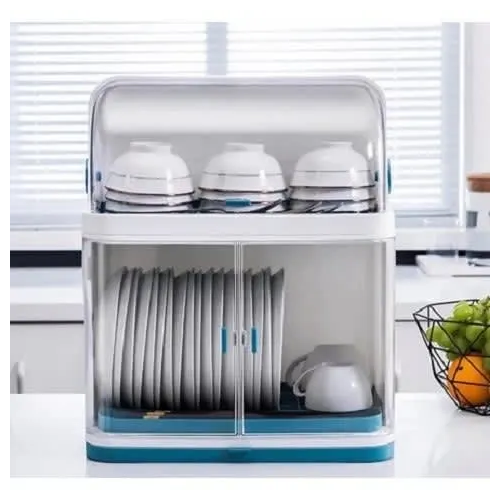 Medium Sized Double Layer Covered Dish Rack Home Office Garden | HOG-Home Office Garden | online marketplace 