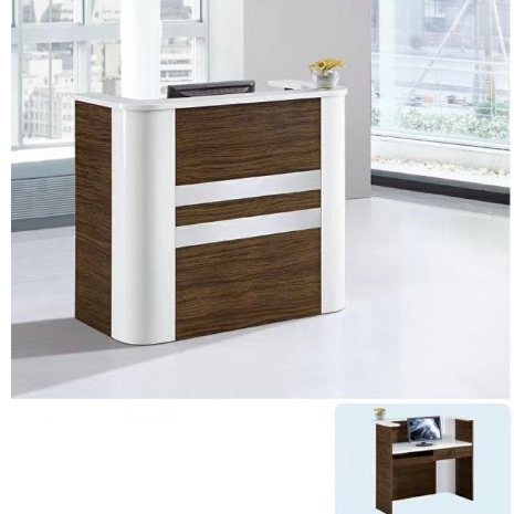 Brown Stripe Reception Office Table 1.2mtr@HOGfurniture marketplace