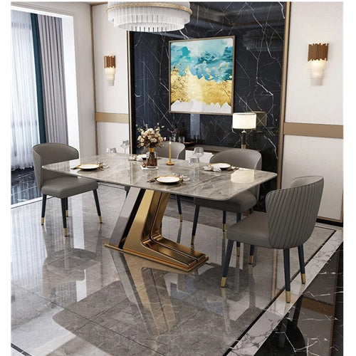 6 Seater Faux Marble Dining Set @ HOG marketplace