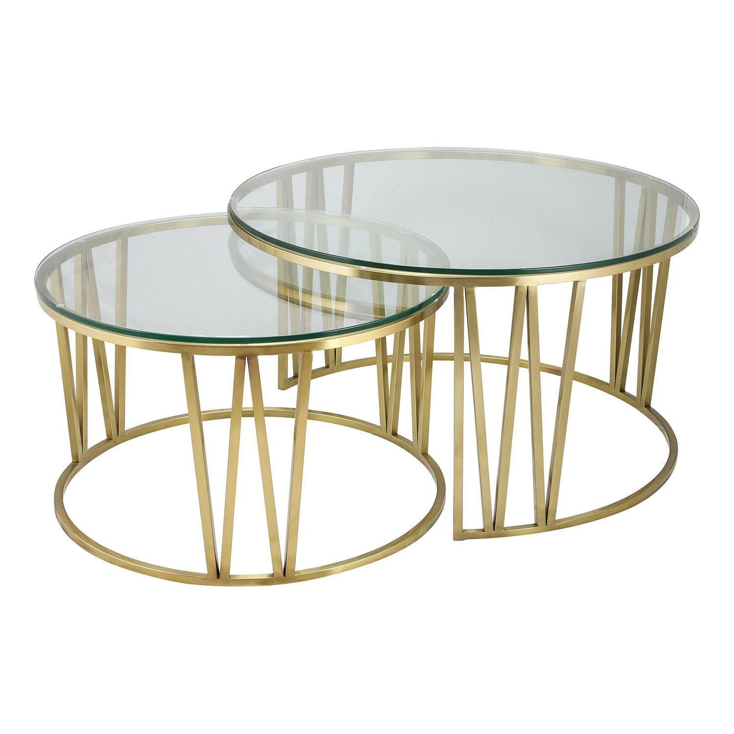 Drum Gold Coffee Table Glass Top Home, Office, Garden online marketplace