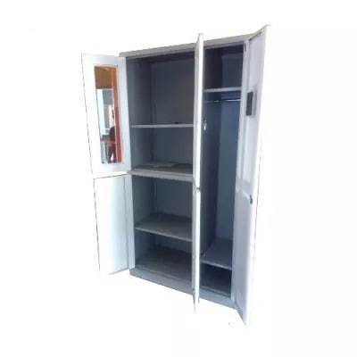 3 Doors Steel Storage Cabinet with Hanger -Grey Home Office Garden | HOG-HomeOfficeGarden | HOG-Home.Office.Garden