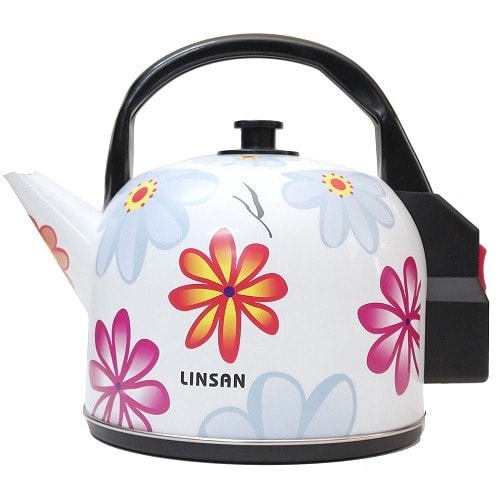 Linsan Round Floral Print Electric Kettle - 4.8L