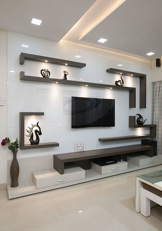 Modular wooden LED TV Panel Design Home Office Garden | HOG-HomeOfficeGarden | online marketplace