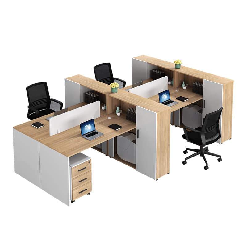 4 Seater Cubicles Workstation with Storage Home Office Garden | HOG-HomeOfficeGarden | HOG-Home.Office.Garden