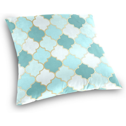 Turquoise Teal Mosaic Pillow