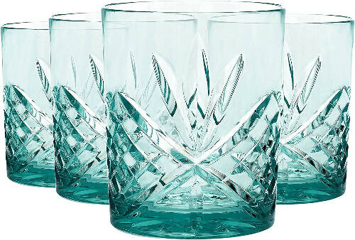 Godinger Acrylic Double Old Fashioned Glasses - Teal - 33cl - Set Of 4 Home, Office, Garden online marketplace