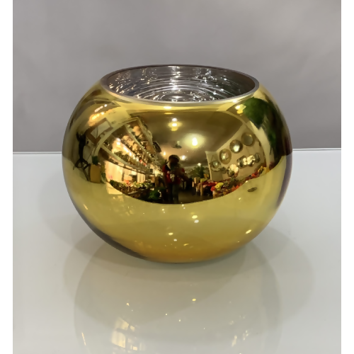Golden Glass Fish Bowl