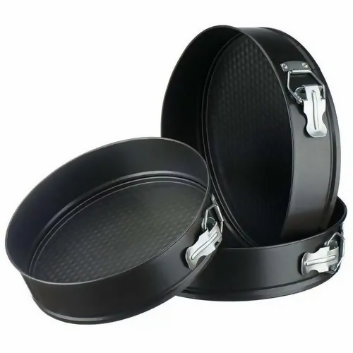 Prima Non-stick Springform Baking Pan Set - 3pcs - Black