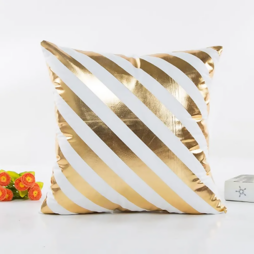 Easter Gold Foil Wave Cushion
