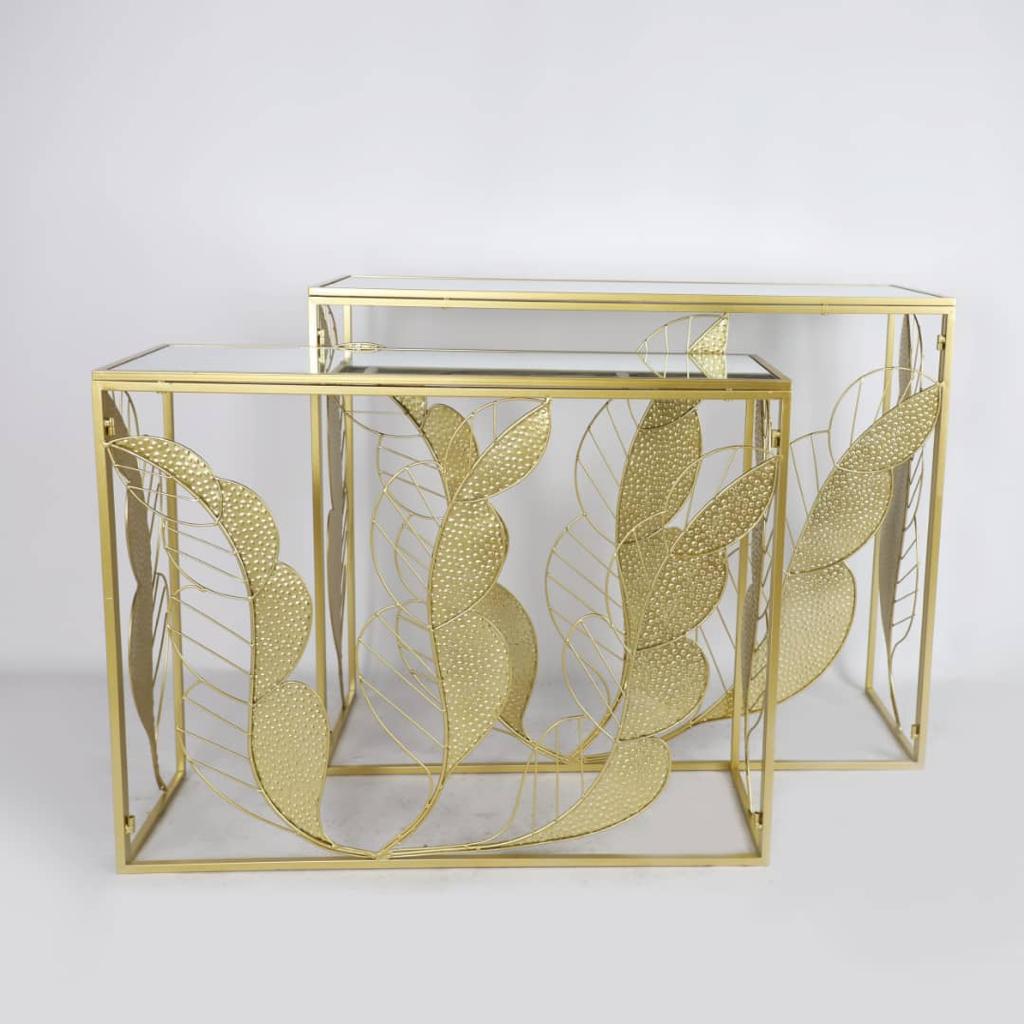 2in1Gold Tropical Leaf Console Tables | HOG-Home. Office. Garden Online marketplace