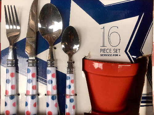 Home, Office, Garden online marketplace International Americana 16 Piece Cutlery Set with Flower Pot Caddy