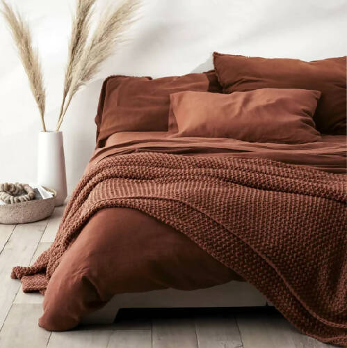 Casaluna Knit Blanket ''Dark Clay'' - Full Queen Home, Office, Garden online marketplace
