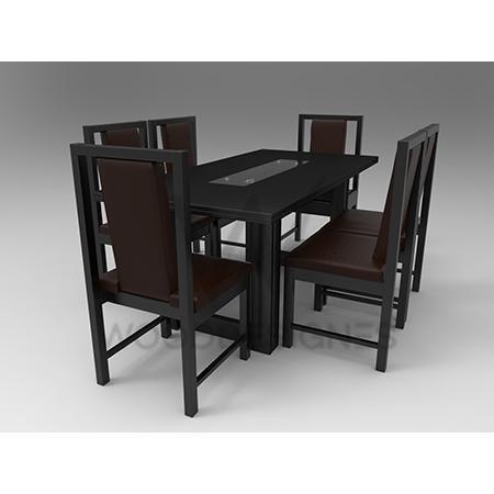 alvar-pad-series-6-seater-dining-black-656397336596 HomeOfficeGarden Home Office Garden | HOG-HomeOfficeGarden | HOG 
