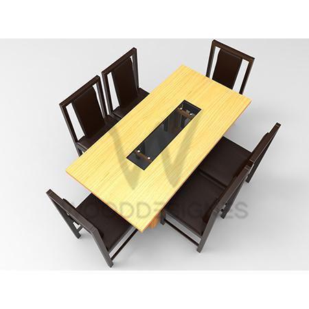 alvar-pad-series-6-seater-dining-set-golden-brown-656447275028   HomeOficeGarden HomeOffice Garden | HOG-HomeOfficeGarden | HOG