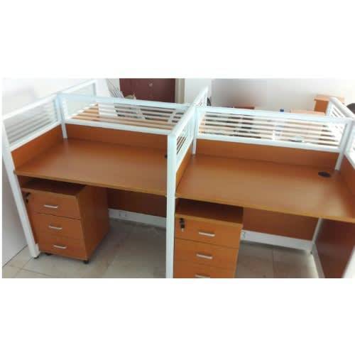 Brown Workstation for 4 persons