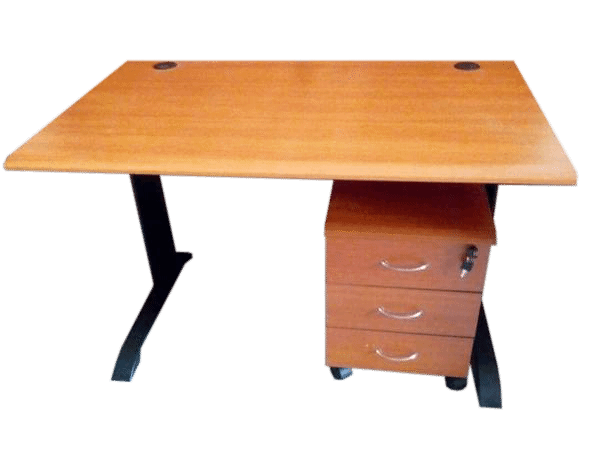 Cherry Desk with mobile drawer pedestal-4feet