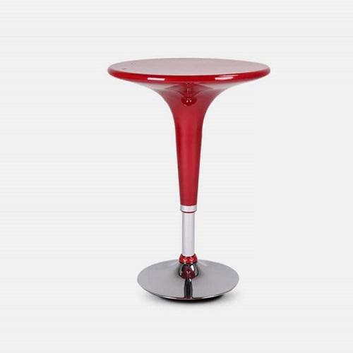 Chrome Bar Cocktail Table Red Home Office Garden | HOG-HomeOfficeGarden | online marketplace