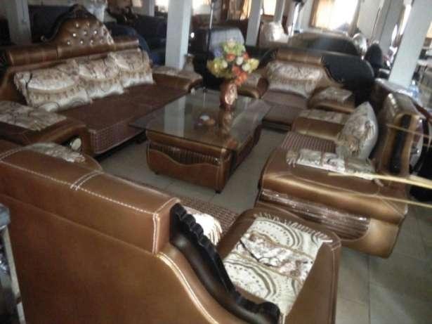Darego Leather & fabric Sofa set-A102