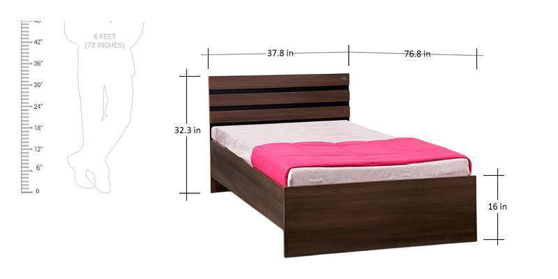 Debono's Cocoa Single Size Bed Home Office Garden | HOG-HomeOfficeGarden | online marketplace