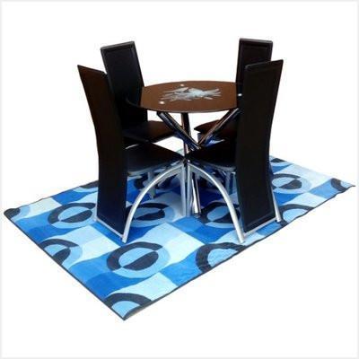 Dining Table Set Combo - Table + 4 Chairs & Rug - RB4CB