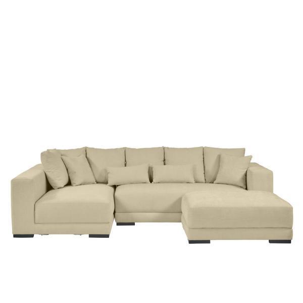 Handy Living Harmony Sectional Sofa with Ottoman