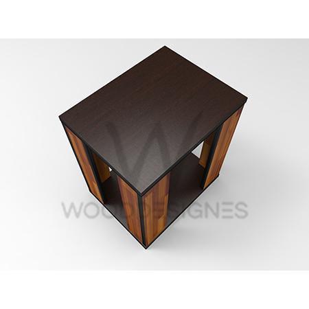 jella-series-side-table-teak-and-dark-brown-656106520596 HomeOfficeGarden Home Office Garden | HOG-HomeOfficeGarden | HOG