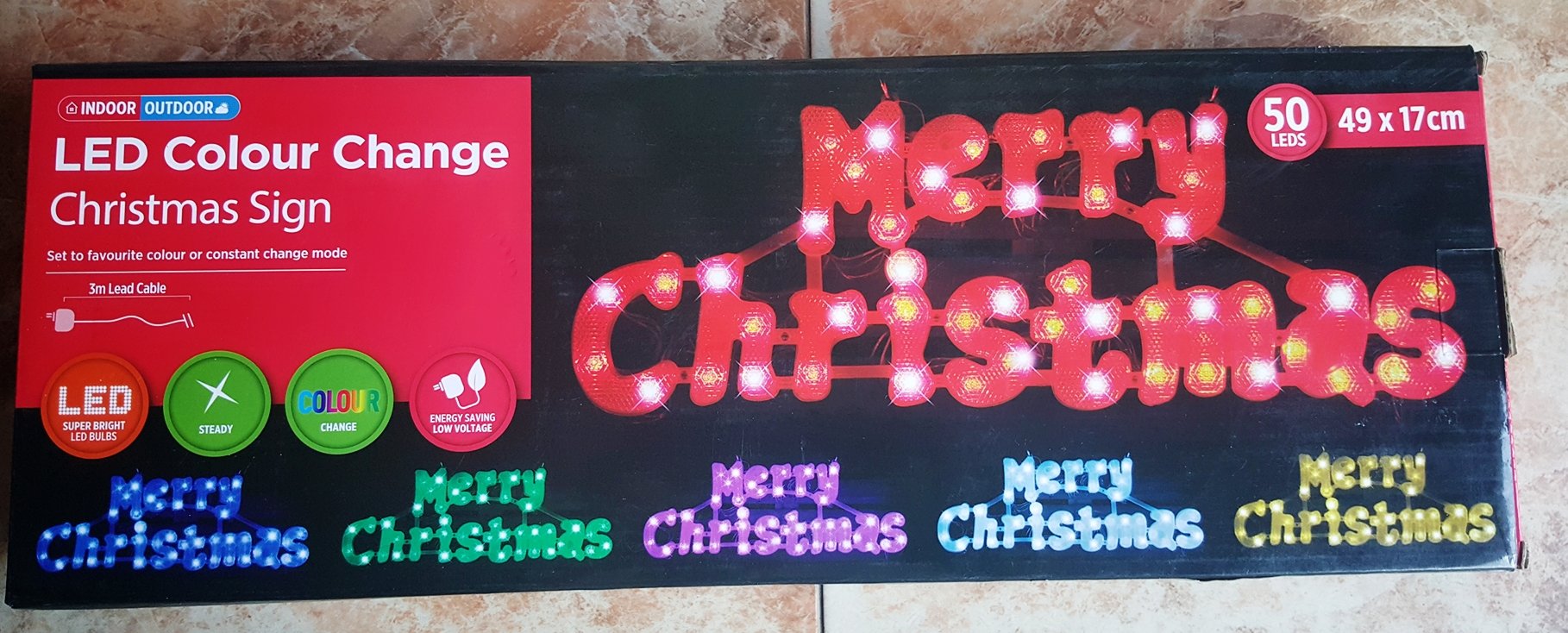 Led Colour Change Christmas Sign