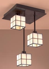 LEDS 15-2374-Y4-AE Ceiling Mounted Fitting with Old Brown Body Finish Lamp