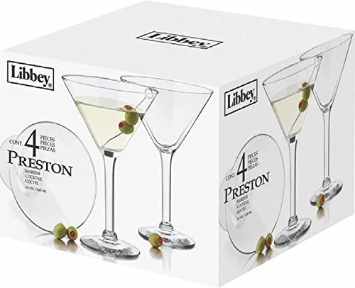 Libbey Preston Martini Glasses 4 Piece