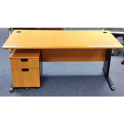 Office Desk With Mobile Pedestal - 4 Feet