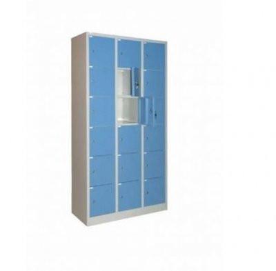 Office Locker - 18 Doors - Blue