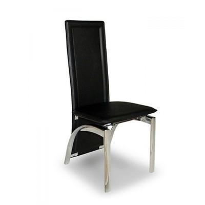 PU Leather Dining Chair - Black-M002