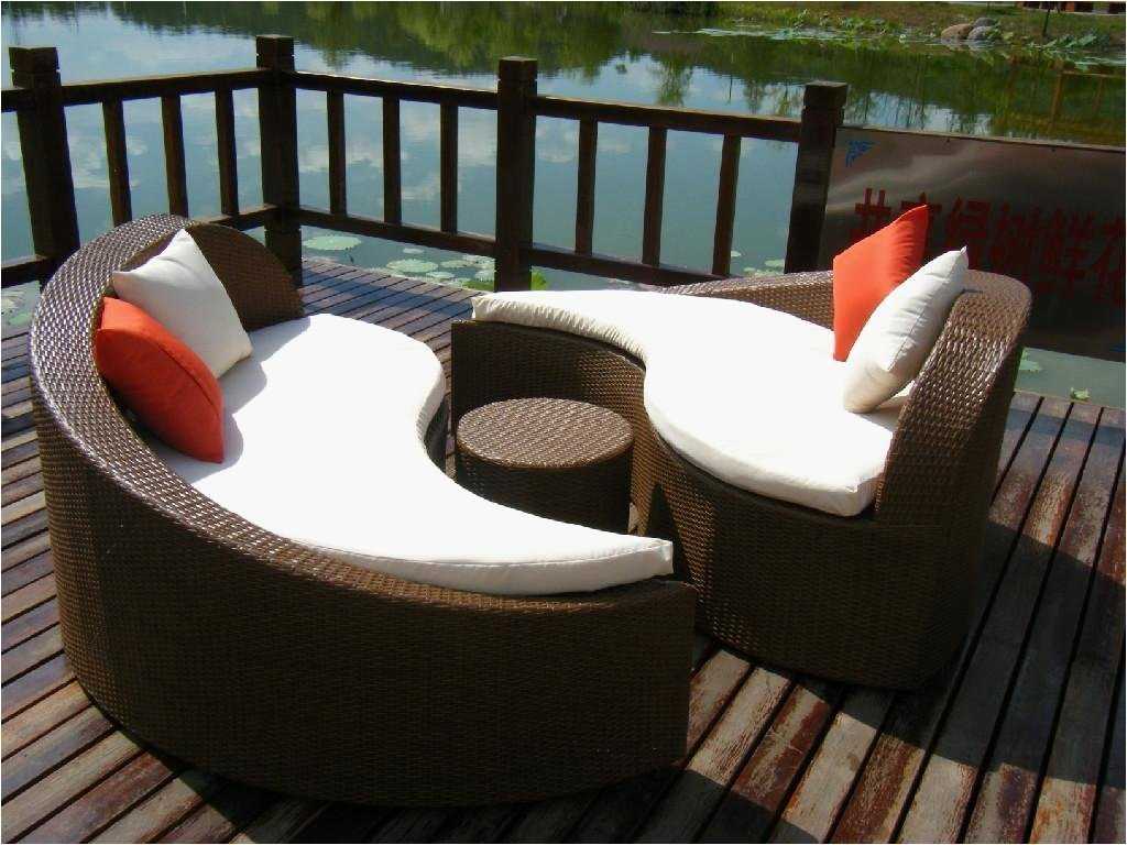 Rattan Curved Outdoor Sofa Set