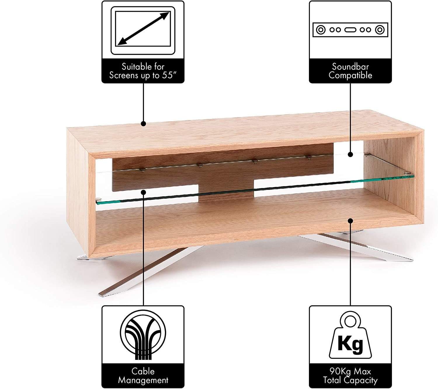 Techlink Arena TV Stand Cabinet for 55"