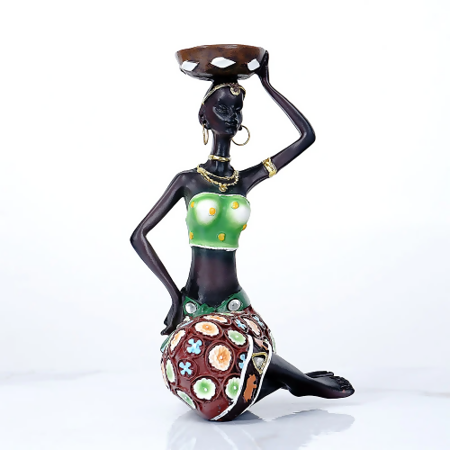 Colorful African Women Candle Holders