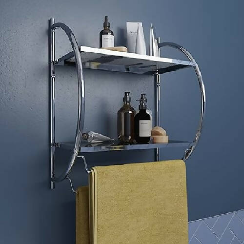 Wall Mounted Curved Shelving Unit and Towel Rack. Home Office Garden | HOG-HomeOfficeGarden | online marketplace