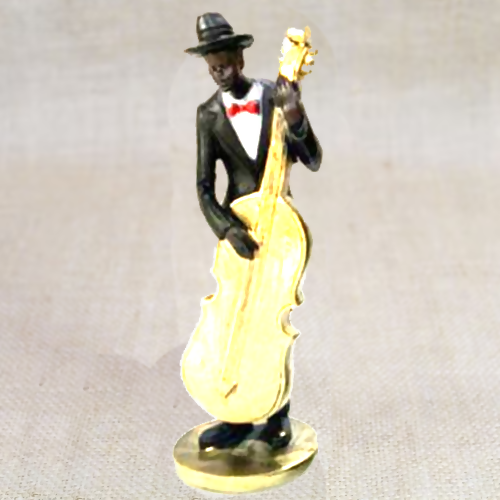 Black and Gold Musician Figurines